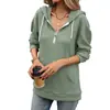 Amazon EU Comercio Electrónico Transfronterizo Otoño/Invierno 2026 Nuevo Sudadera con Capucha Larga de Manga Larga Holgada con Bloque de Color y Cremallera con Bolsillo Ropa de Abrigo para Mujer