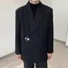 Senso de Design Senso de Nicho Casual Blazer de Terno Masculino e Feminino Outono e Inverno ins Malandro Bonito Coreano Branco