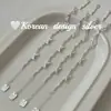 Estilo Ins Coreano Joyería de Mano Simple y de Alta Gama Pulsera de Moño Brillante de Plata de Ley S925 Exquisita y Versátil de Nicho