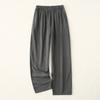 Pantalones de pijama de algodón fino de doble capa de gasa, color liso simple, unisex, para primavera y verano, pantalones largos para casa con bolsillos