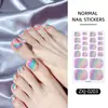 Fábrica Zhengxiang personalizado OEM polvo de cebolla cielo estrellado floreciente aurora pegatinas para uñas de los pies uñas de los pies de dama pegatinas para uñas ODM