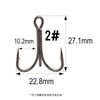 Twm Teflon Sharp Mitsubishi Knife 3X Anzuelo Triple para Señuelo Anzuelo de Pesca Accesorios de Pesca Placa de Hierro Vib Señuelo Duro Anzuelo