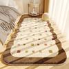 Tapete Imitação Cashmere Estilo Creme, Manta Antiderrapante para Cabeceira de Quarto, Resistente a Manchas e Fácil de Cuidar, Manta para Sofá de Casa, Manta para Janela de Sacada