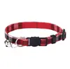 Collar para Mascotas Cuadros Transfronterizos Campana Collar para Perro Regalo de Navidad Collar con Hebilla de Seguridad Collar para Gato