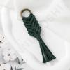 Transfronteiriço artesanal tecido chaveiro pingente cor sólida corda de algodão Borla Chaveiro boêmio Retro ornamentos