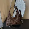 Bolso Retro con Estampado de Leopardo Transfronterizo para Mujer 2025 Nueva Moda Versátil de Gama Alta de Hombro Único Axila Casual de Viaje Bolso Tote