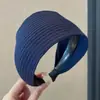 Diadema de punto estilo retro americano de ala ancha, de alta gama, adecuada para frentes amplias, a la moda, versátil para uso diario y para ir al trabajo, pinza para el pelo y accesorio para el cabello
