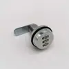 Cerradura de contraseña para cajón de cromo brillante de 30MM, cerradura de contraseña mecánica de tres dígitos, cerradura de dial de contraseña