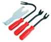 Conjunto de 4 peças de fivela de borracha ferramenta pé de cabra de metal fivela de borracha chave de fenda prego para painel de porta de carro removedor de painel de porta conjunto de ferramentas