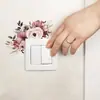 VA-KG004 flor romántica hoja dormitorio sala de estar enchufe interruptor de luz pegatina decorativa de pared autoadhesiva venta al por mayor comercio exterior