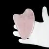Raspador para Masaje Facial, Lifting y Reafirmación Facial, Masaje de Puntos de Acupuntura Gua Sha, Raspador de Masaje Facial, Cristal Rosa Natural, Transfronterizo