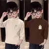Y Dos Dos Ocho Tres # Camiseta Interior de Terciopelo para Niños, Camiseta de Otoño e Invierno para Niños con Cuello Alto Medio, Talla Mediana y Grande, Top Cálido y Elegante para Niños