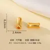 Prata 925 Banhada a Ouro Tubo de Bambu Subindo Constantemente, Tubo Curvo Manualidades DIY Pulseira de Cristal Colar Acessórios de Joias de Prata