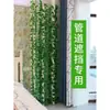 Decoración de Hojas de Potos de Mimbre Sintético Cubierta Falsa Plantas Verdes Embellecer Flor de Enredadera Cubierta de Conducto de Tubería de Agua Aire Acondicionado Hojas Verdes Flores