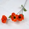 Nova simulação de flor Anêmona de alta qualidade com flocado Anêmona decorações de casa interna ornamentos papoula flor artificial