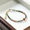Pulseira de Miçangas Turquesa Vintage de Dunhuang Pulseira de Pérola de Água Doce Ágata Vermelha Novo Estilo Chinês Estilo Nacional Borla Pulseira Super Imortal