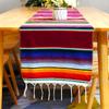 Manta de Bandera de Mesa Mexicana Personalizada Mantel de Fiesta Mantel Tejido Manta con Borlas Mantel Mexicano Manta Rayada de Colores Lote