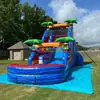 Escorregador Inflável Infantil Transfronteiriço, Castelo Travesso, Cama Elástica Inflável Comercial, Quiosque Externo de Coqueiro, Castelo Inflável
