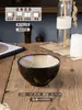 Cuenco de Arroz Cerámico de Alta Apariencia, Vajilla Cerámica para el Hogar, Pequeño Cuenco Creativo Pintado a Mano, Color Bajo Esmalte Personalizado para Postre