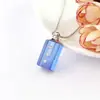Collar con Botella de Perfume de Rosca para Hacer Manualidades Colgante de Frasco Dispensador de Aceite Esencial Collar de Botella de Cristal Azul Simple y de Moda