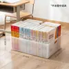 Caixa de Armazenamento de Livros com Rodas para Estudantes, Organizador de Livros de Plástico sob a Mesa, Estante Móvel de Grande Capacidade