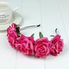 Europeo y Americano 5 Botones de Cabeza de Flor de Rosa de Terciopelo Accesorios para el Cabello de Terciopelo Nupcial Diadema para Fiesta de Halloween Accesorios para Estudio Fotográfico para Mujeres