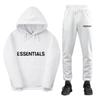 Suéter com capuz e calça para primavera e outono, novo, com estampa em espuma, conjunto para comércio exterior transfronteiriço, venda quente