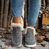 Sapatos transfronteiriços outono e inverno Amazon transfronteiriço bico redondo sola grossa quente sapatos de algodão tamanho grande sapatos femininos sapatos de saco botas de neve sapatos de feijão