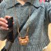Liberación de ambas manos ~ nueva cadena para gafas colgante de cuello de cuero negro portátil para guardar gafas de gatito, cadena para gafas de sol anti-pérdida, regalo