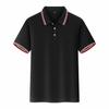 Nueva camisa polo de manga corta con solapa de alta gama, ropa de trabajo con logotipo bordado, camisa publicitaria personalizada, camiseta de equipo, camiseta cultural