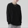 Camiseta de Manga Larga para Hombre Destacada para Primavera y Otoño, Cuello Redondo Casual, Corte Holgado, Transpirable, Versátil, Camiseta Base Delgada