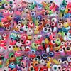 Cuentas de resina de 8 mm con forma de ojo de diablo, agujero recto, para hacer pulseras, collares, rompecabezas, accesorios de joyería