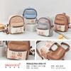 Lindo monedero creativo con forma de mochila escolar, bolsa de almacenamiento, bolsa para audífonos, sobre rojo de boca, colgante de mochila escolar, bolsa para identificación para niñas