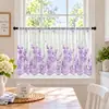 Estilo pastoral cortina transparente bordada cortina fina transparente media cortina cortina de puerta cortina divisoria Cortina de ventana de cocina de venta popular en Amazon cortina decorativa