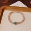 Pulseira de Pedra do Sol Natural 4mm Pulseira de Cristal Ametista Jade Azul Água Pulseira Empilhada de Alto Padrão Pulseira