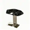 Mesa Auxiliar de Sofá de Piedra de Lujo Natural, Mesa de Esquina, Mesa de Café Pequeña Minimalista Moderna de Lujo Ligero de Mármol de Alta Gama ¡Wow!