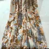 Tejido de Gasa Georgette Seda Compuesta Estampada Semitransparente Vestido de Verano Camisa de Gasa Tela de Moda Floral Vegetal