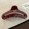 Pinza de tiburón negra en forma de corazón para recogido, elegante pinza para el pelo floral para la parte trasera de la cabeza, gran accesorio para el pelo de pinza de garra estilo nuevo 2026