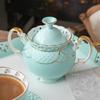 Juego de Taza y Platillo de Café Cerámica Lujo Ligero Porcelana Fina Taza para Té de Flores Plato Estilo Nórdico Británico Lujo Fresco Taza para Té Negro de la Tarde