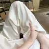 Calça de seda de amoreira de perna larga, resistente a rugas, não precisa passar, oito cores, novo estilo de verão, calça de seda reta de corte solto