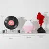 Gramófono Retro Vertical Simple Disco de Vinilo Lujo Ligero Adorno Creativo Modelo Escritorio Sala de Estudio Modelo Sala Venta