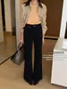 Jeans Flare Elegante de Cintura Alta Su Xinlan/YOUMO, Tecido Elástico em Quatro Direções, Estilo Coreano, Luxo Leve, Versátil, Emagrecimento e Redução de Idade 95299