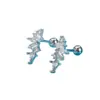 Brincos de Zircônia com Patchwork Geométrico, Moda Transfronteiriça Europeia e Americana, Studs Simples e Únicos, Brilhantes para Piercing na Orelha, para Mulheres