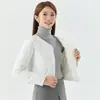 Roupas de Algodão Femininas Outono e Inverno do Fabricante Moda Feminina Tops de Algodão Roupas Curtas de Algodão Tops com Forro Quente Dropshipping 8225