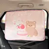 Cortinas para ventana de coche Blue Rain incrustadas, con diseños de tulipán y oso de dibujos animados, para protección solar, aislamiento térmico y sombreado; cortinas para ventana lateral de coche