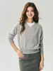 Outono de 2026 Novo Suéter de Gola V Feminino Solto Cor Sólida Estilo Preguiçoso Leve Tricô Sweater Jaqueta
