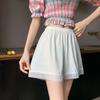 Pantalones Cortos de Seguridad de Seda de Hielo para Mujer, Verano Antiexposición, Se Pueden Usar Afuera, Corte Holgado, Pantalones de Falda Jk Blancos Gruesos Grandes
