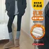 Leggings marrones para mujer, nuevo estilo de invierno 2026, pantalones de yoga gruesos, de cintura alta, adelgazantes, pantalones de tiburón con felpa para figuras petite