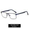 91278 Comercio exterior, nuevo marco de gafas de seda dorada para hombre, marco de metal anti-luz azul, combina con todo, gafas de negocios para miopía, gafas lisas