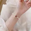 Pulseira Original Nova Estilo Chinês de Ágata Vermelha Natural do Sul e Pérola Shijia para Mulheres, Pulseira de Cristal de Luxo Leve com Toque de Alto Padrão